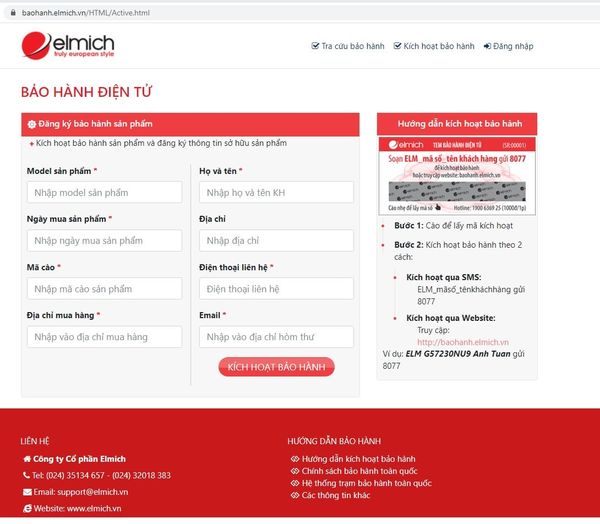 PHƯƠNG ÁN TRIỂN KHAI BẢO HÀNH TRÊN WEBSITE VÀ TIN NHẮN SMS