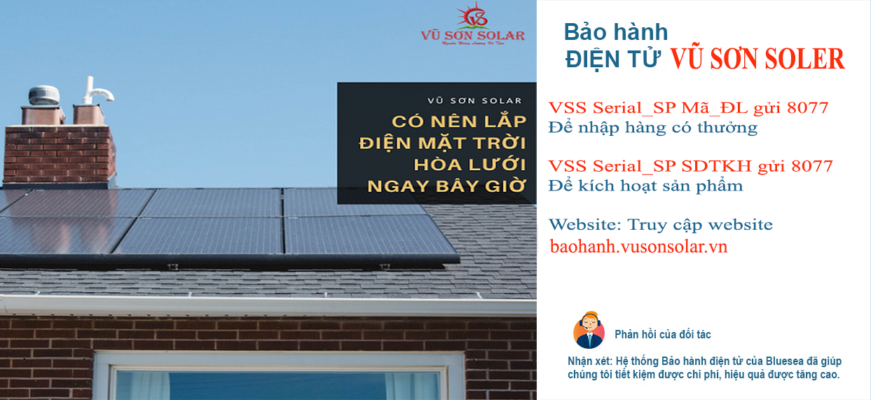 BẢO HÀNH ĐIỆN TỬ VŨ SƠN SOLAR